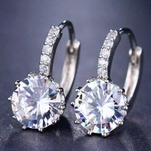 NEW Bling Drop Diamond Silver Earrings, beautiful Earrings, cute Earrings